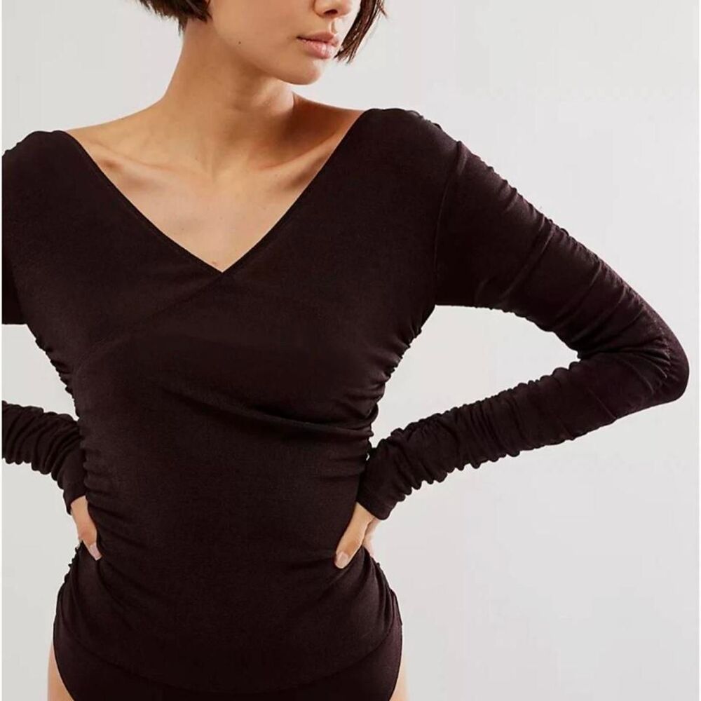 Free-people Women's Brown and Black Bodysuit
